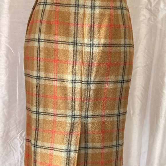 Vintage, Union label, plaid wool skirt-xs - Picture 3 of 8